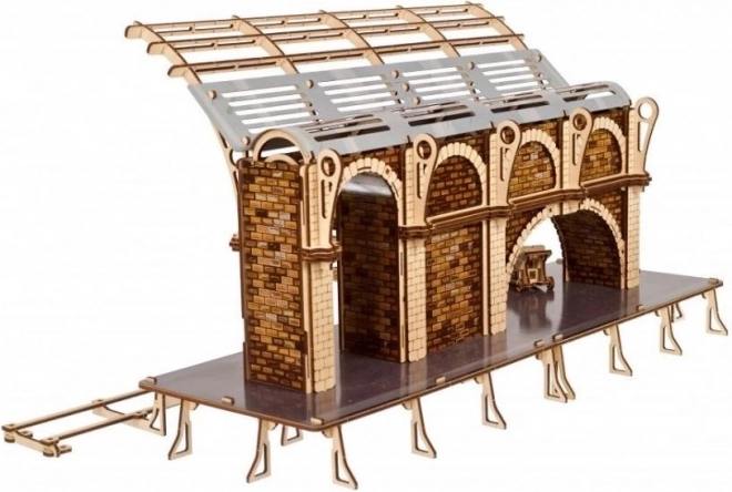 Ugears 3D dřevěné mechanické puzzle Harry Potter vlakové nástupiště