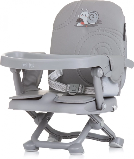 Přenosná jídelní židlička CHIPOLINO Lollipop ash grey