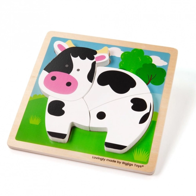 Vkládací puzzle kravička
