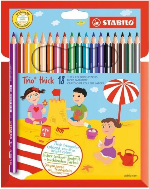 STABILO Trio silné sada 18 pastelek