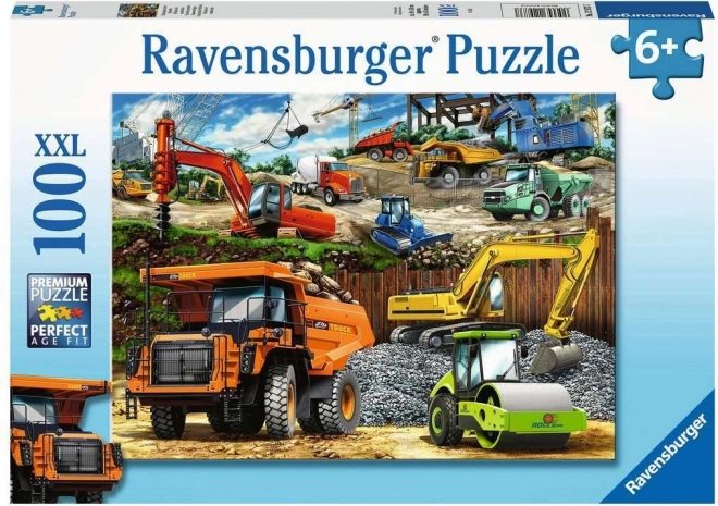 Puzzle Stavební Stroje XXL