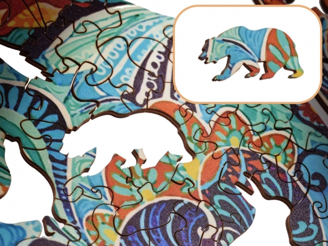 3D dřevěné puzzle Premium Liška - 148 dílků