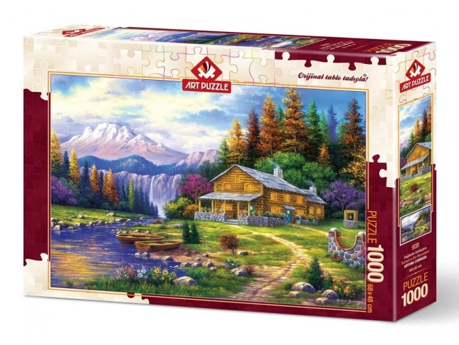 Puzzle Západ slunce v horách 1000 dílků