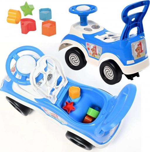 Jezdítko, pchací chodítko a sorter v jednom