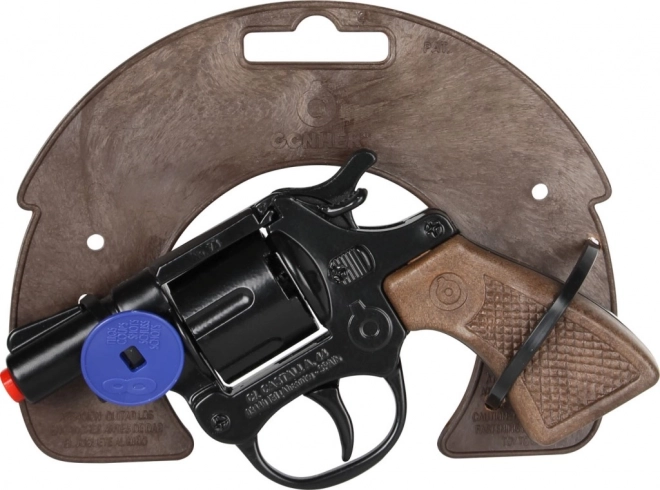 Policejní revolver kovový černý 8 ran