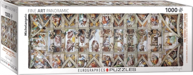 Panoramatické puzzle Strop Sixtinské kaple 1000 dílků EUROGRAPHICS