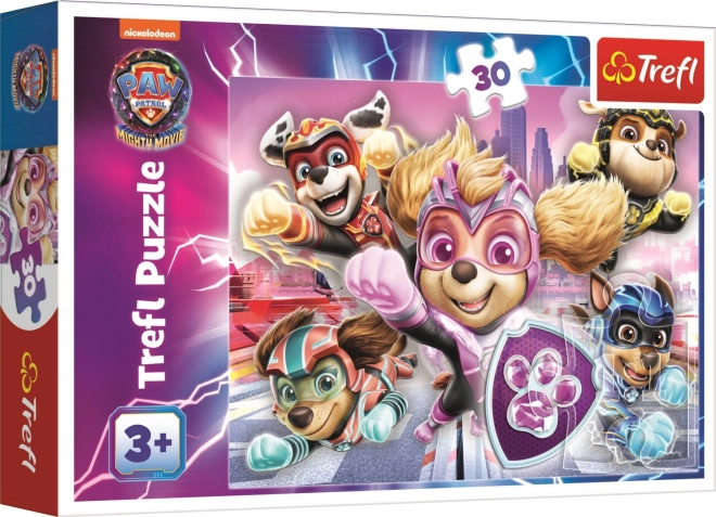Puzzle Hrdinové města Tlapková patrola/Paw Patrol 27x20cm 30 dílků v krabičce 21x14x4cm