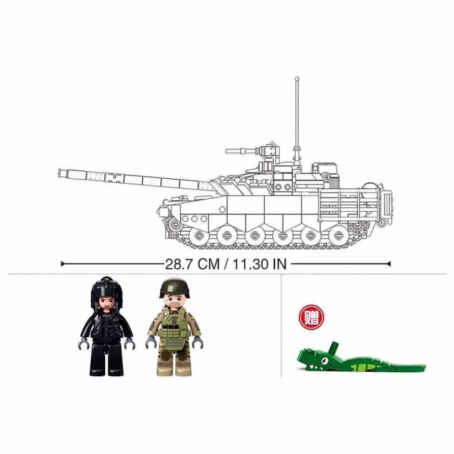 Stavebnice Sluban T-80 Tank 2v1 1:35