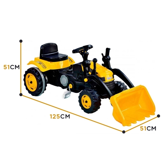 Traktor na pedály s buldozerem Woopie