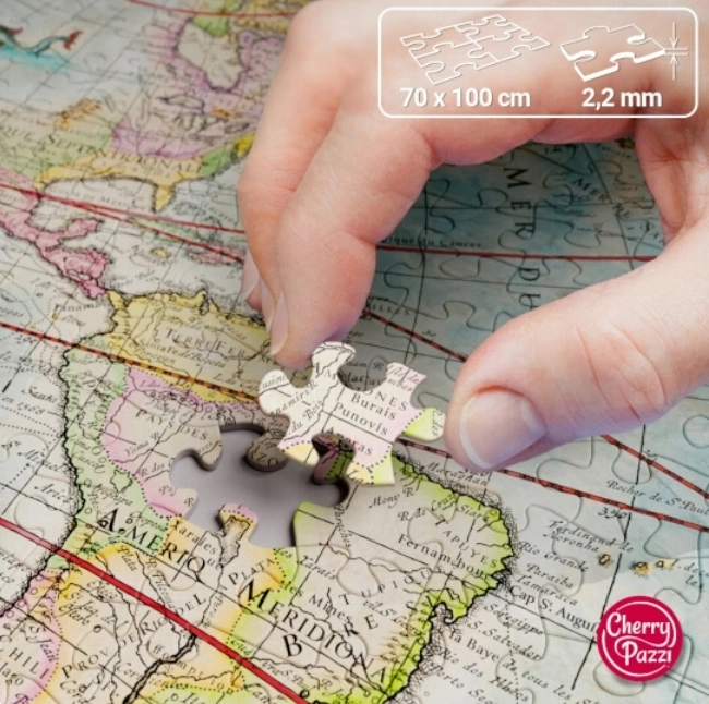 Puzzle Mapa světa Velkých objevů 2000 dílků