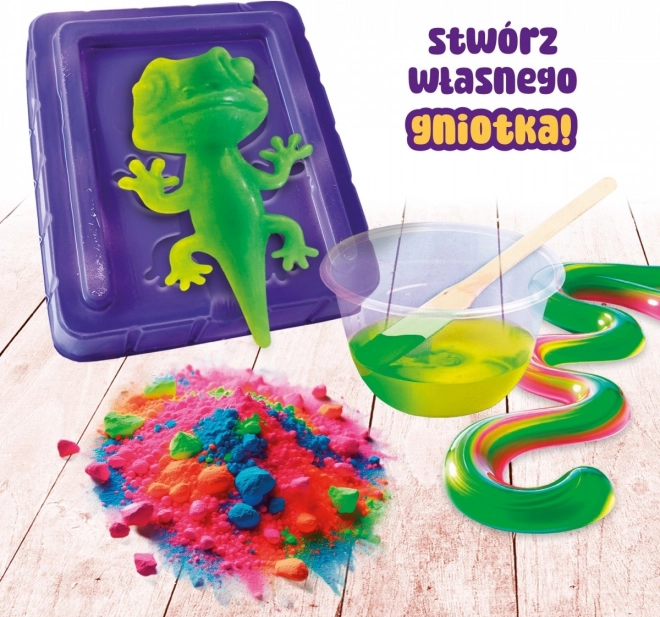 Zestaw Slumi Science - Antistresový Chameleon