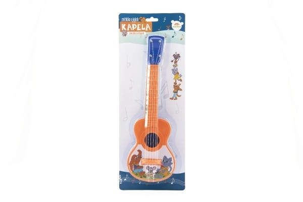 Plastové ukulele se zvířátky 40 cm s trsátkem