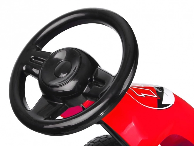 Sportovní dětský šlapací motokára s pumpovacími koly – Červená