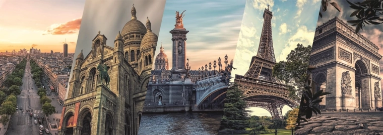 Panoramatické puzzle Paříž koláž 2000 dílků DINO