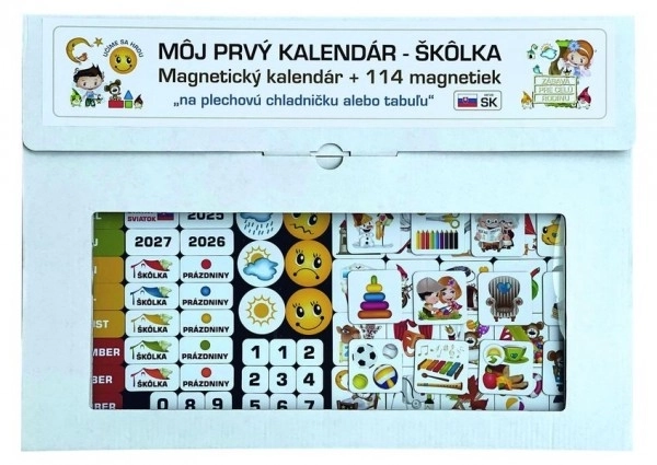 Magnetický kalendář pro děti - Školka