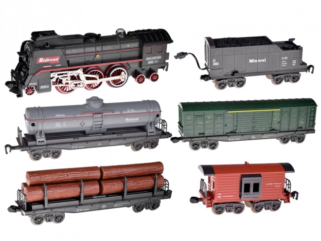 Elektrický vláček 185x99cm kouř se vypařuje zvukový efekt RC0622