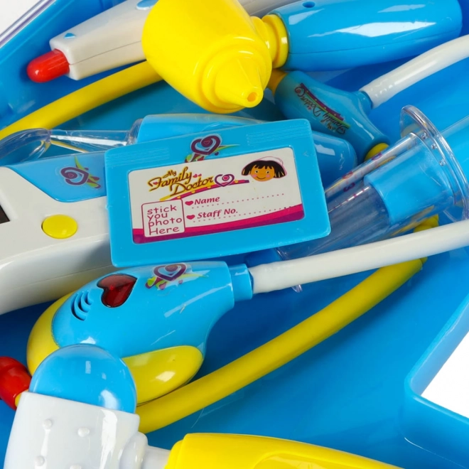Dětský doktorský set v kufříku - modrý