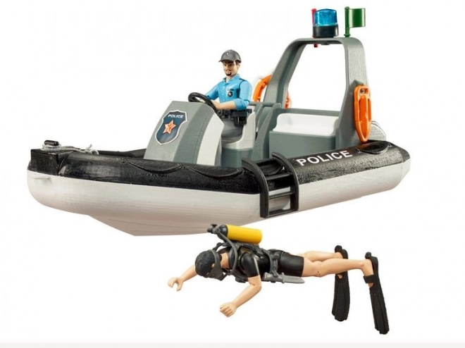 Policie hračkový člun s figurkami