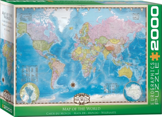 EUROGRAPHICS puzzle Mapa světa 2000 dílků