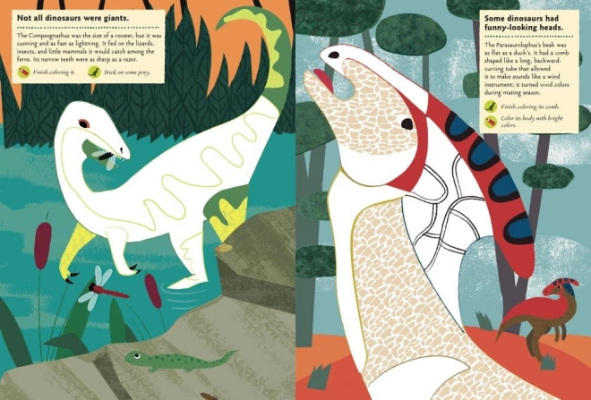 Chronicle Books Kniha aktivit se samolepkami My nature – V době dinosaurů
