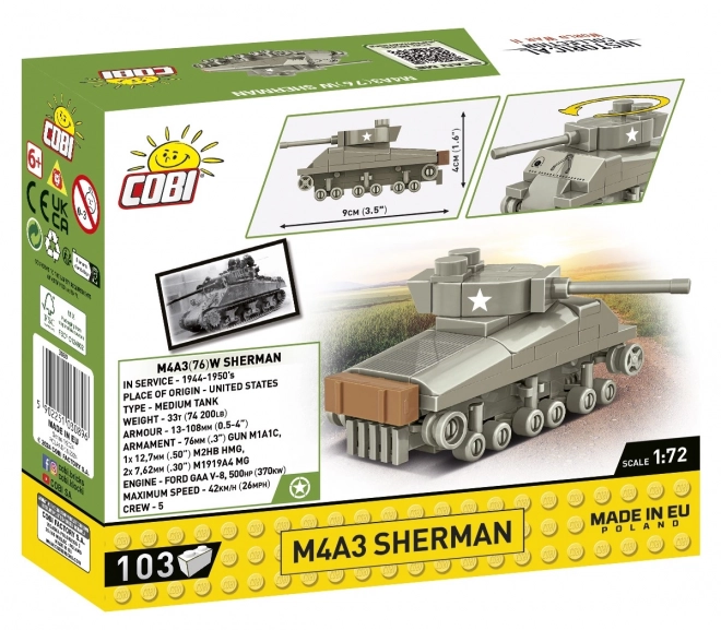 COBI 3089 II WW Sherman M4A3, 1:72, 103 k
