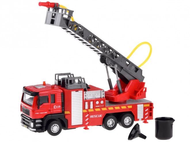 Hasičské auto s žebříkem stříkajícím vodu ZA4641