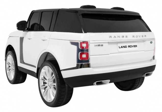 Range Rover HSE 2místné dětské auto bílé + dálkové ovládání + 5 ks pásů + audio panel + LED dioda