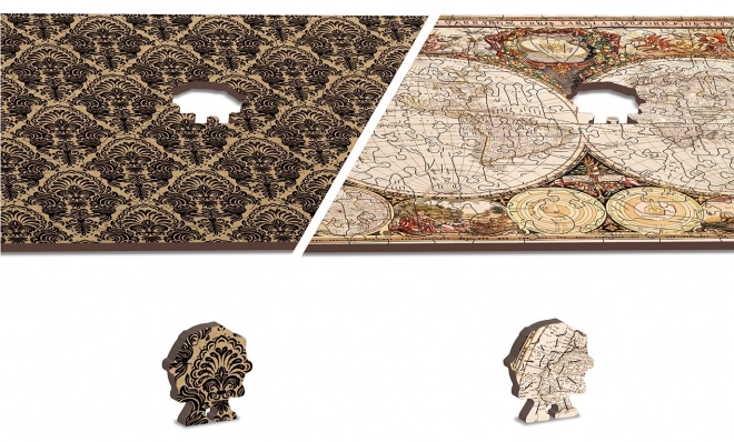 Dřevěné puzzle Antická mapa světa