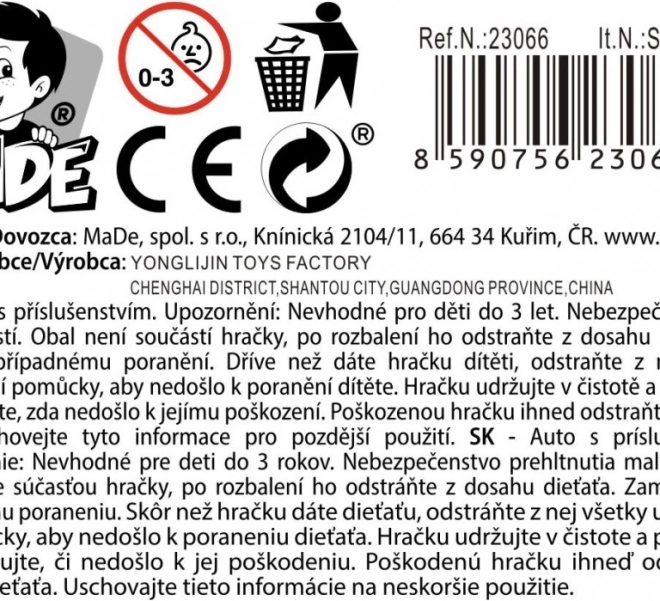 Auto s příslušenstvím v kufříku pro děti