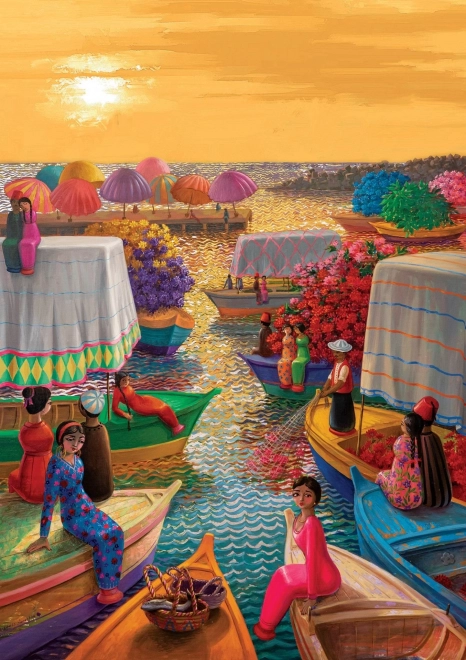 ART PUZZLE Puzzle Květinový přístav 1000 dílků