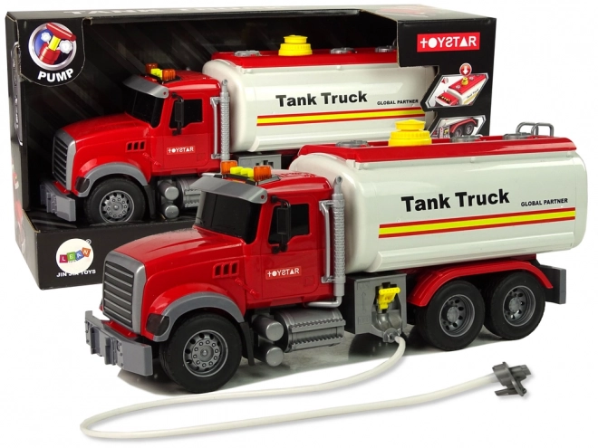 Bílý tank Truck Zvuky Světla