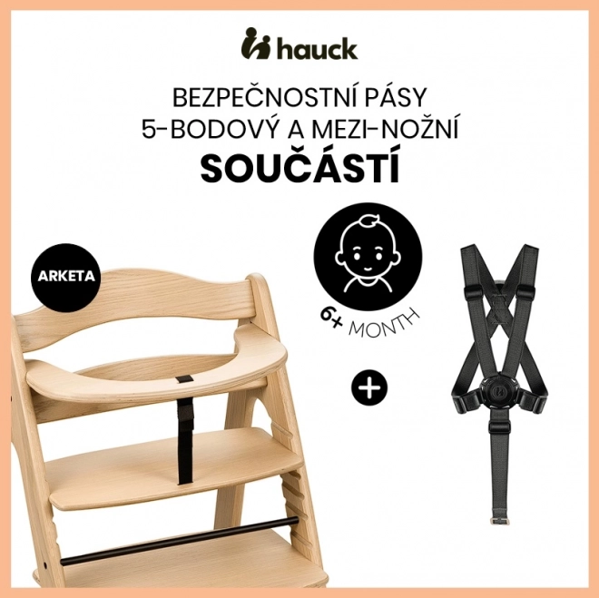 Dětská dřevěná jídelní židle Hauck Arketa