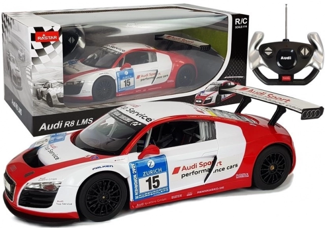 Rastar Audi R8 LMS zdalně řízené auto 1:14 bílo-červené