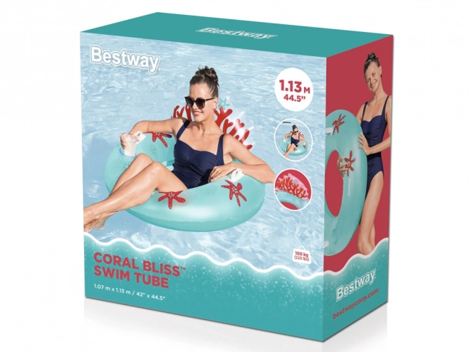 Duhací kruh s opěrkou Bestway Coral Bliss