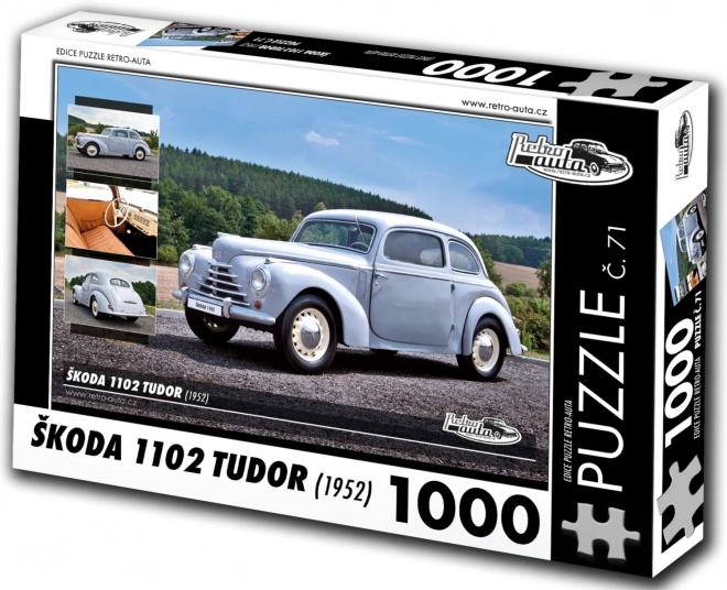 Puzzle Retro Auta Škoda 1102 Tudor 1952 1000 dílků