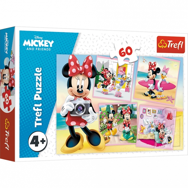 puzzle 60 dílků disney minnie – roztomilá minnie