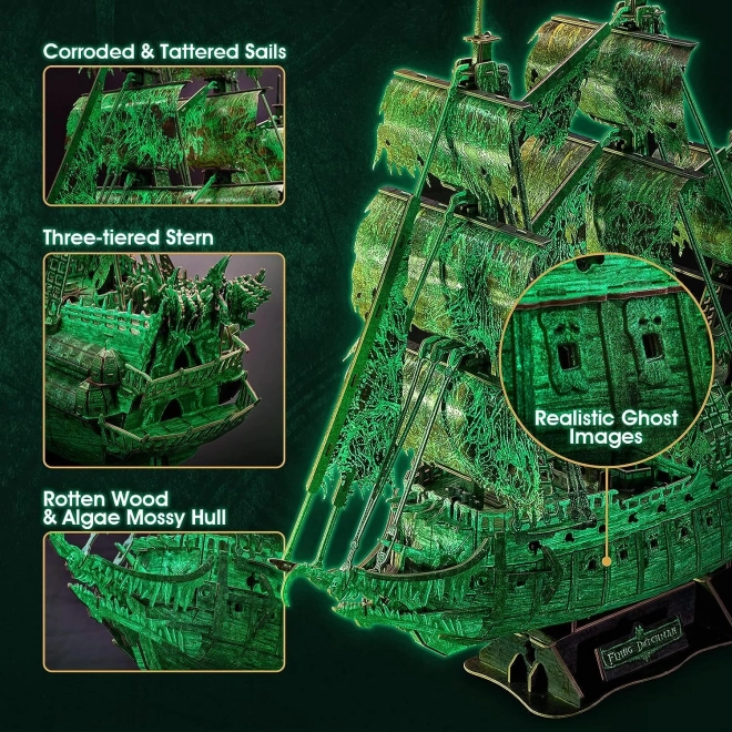 CubicFun 3D puzzle plachetnice Bludný Holanďan svítící ve tmě
