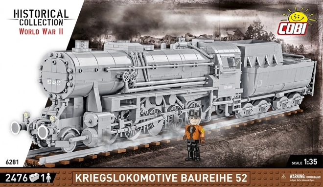 Cobi 6281 World War II 1:35 Parní lokomotiva Kriegslokomotive Baureihe 52 s tendrem