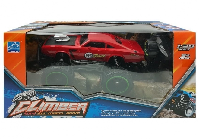 Červené dálkově ovládané terénní auto R/C