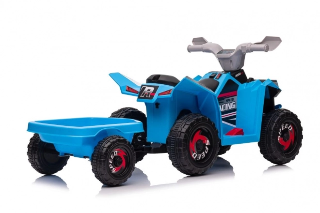 Modrá bateriová čtyřkolka XMX630T s přívěsem