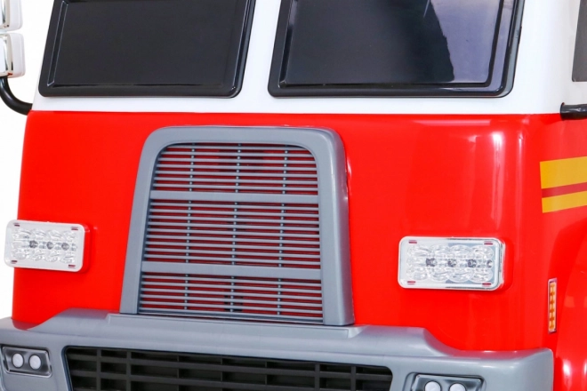Dětské hasičské auto na baterie + Vodní dělo + Megafon + Hasičský kohout + Pilot
