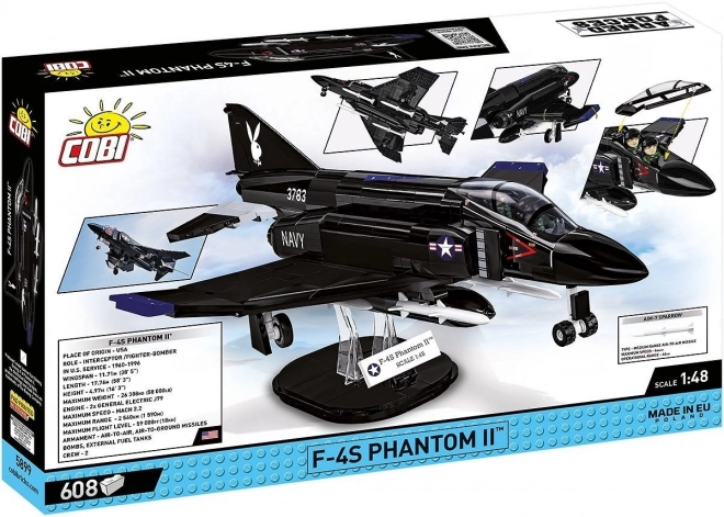 Stavebnice F-4S Phantom II Černý Králík 608 kostiček