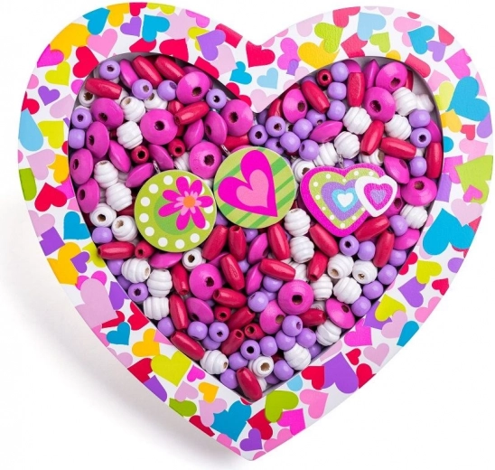 Srdcová sada korálků