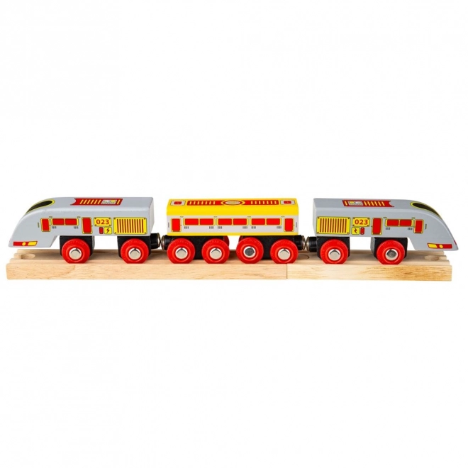 Vlak Bigjigs Rail Eurostar s kolejemi