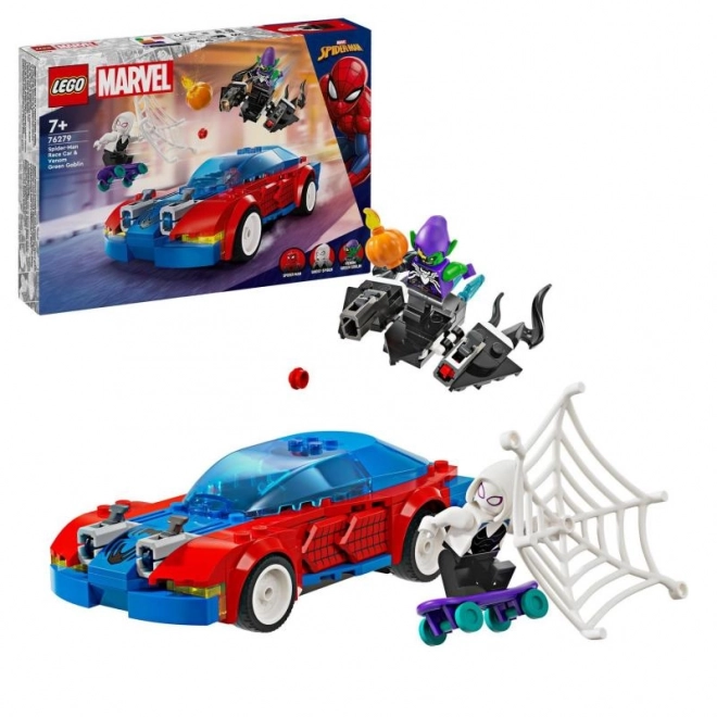 Super Heroes Spider-Man a Zelený Goblin závodní auto