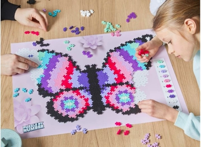 Plus-Plus Skládej podle čísel - Motýl 800 ks