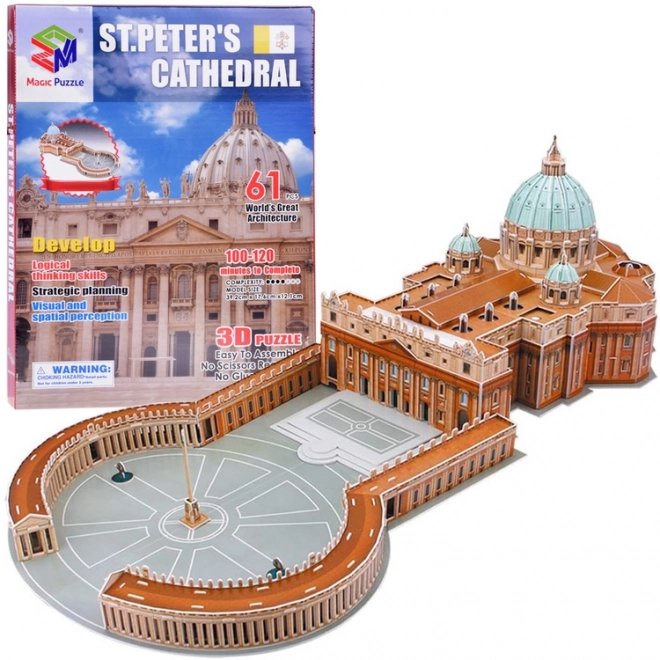 3D puzzle baziliky svatého Petra ve Vatikánu