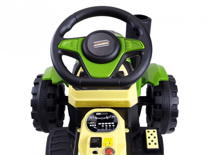 Traktor s přívěsem na baterii – Zelená