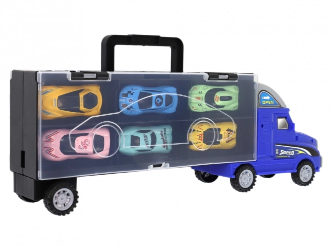 Mega Car Lorry 6 Nákladní auto s rampou Kufr na auto