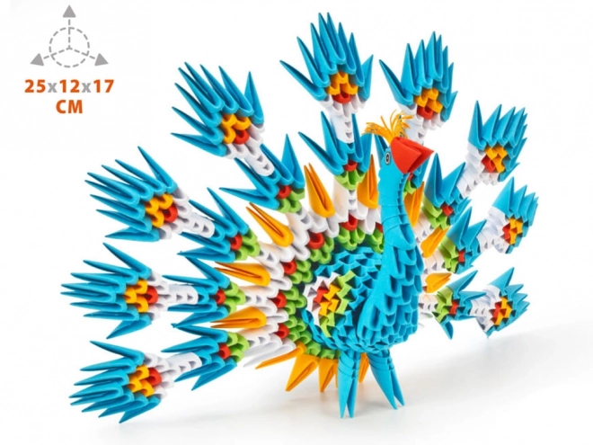 Kreativní Origami 3D Páv od Alexandera
